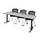 Cain Rectangle Tables > Training Tables > Cain Training Table & Chair Sets, 84 W, 24 L, 29 H, Maple MTRCT8424PL23BK - alternate 1